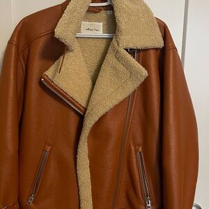Wilfred Brown Bomber Jacket with Cream Lining